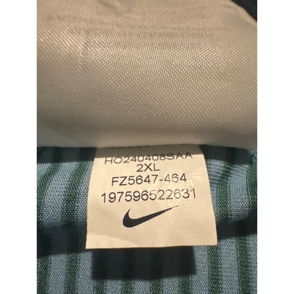 Nike Dri-FIT Striped Polo Shirt Mens XXL Blue Green Golf Top FZ5647-464 - Picture 5 of 5